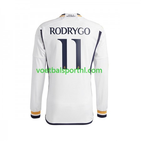 Real Madrid Rodrygo Goes 11 Thuis Shirt 2023-24 L/S